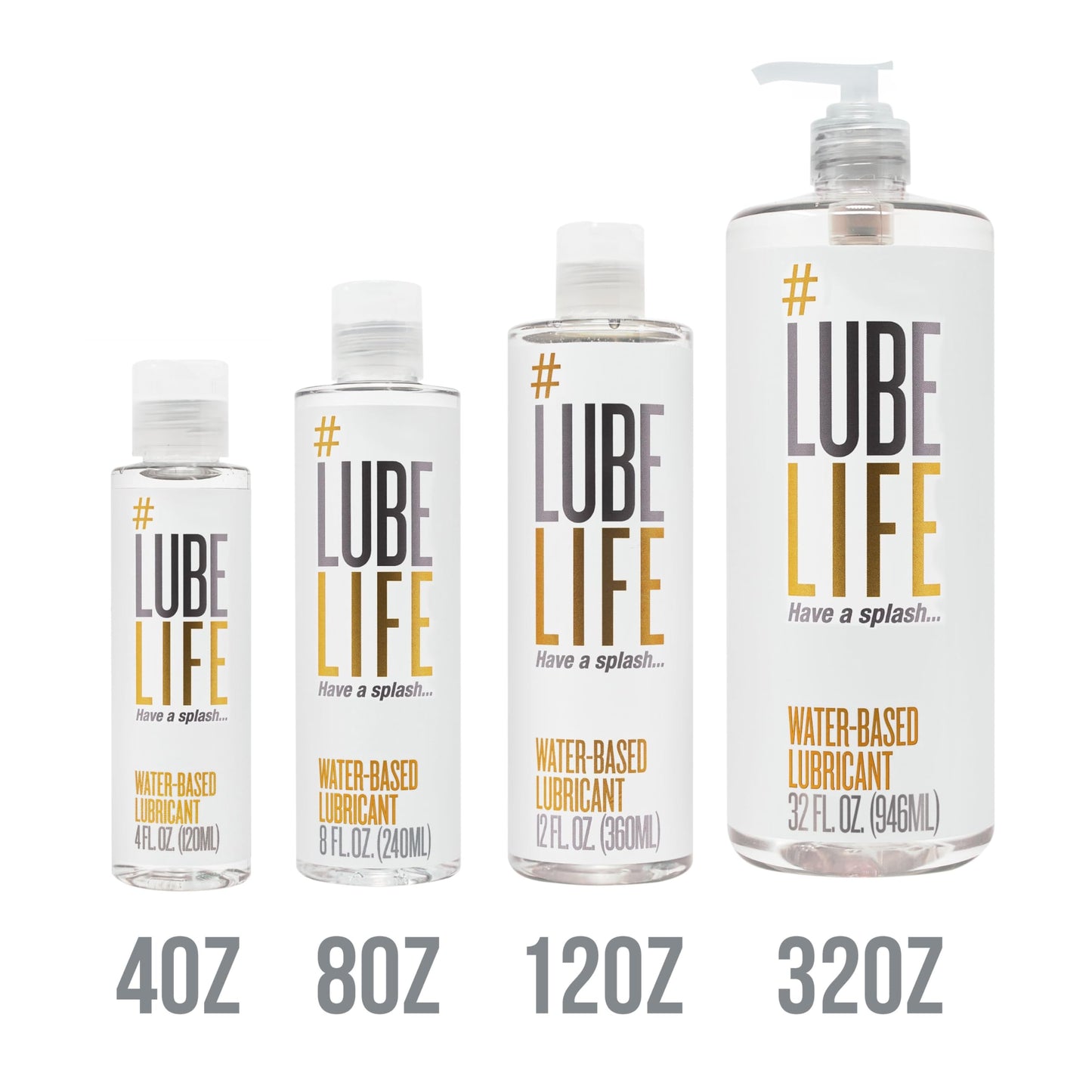 Lube Life Water-Based Personal Lubricant, Lube for Men, Women and Couples, Non-Staining, 8 Fl Oz
