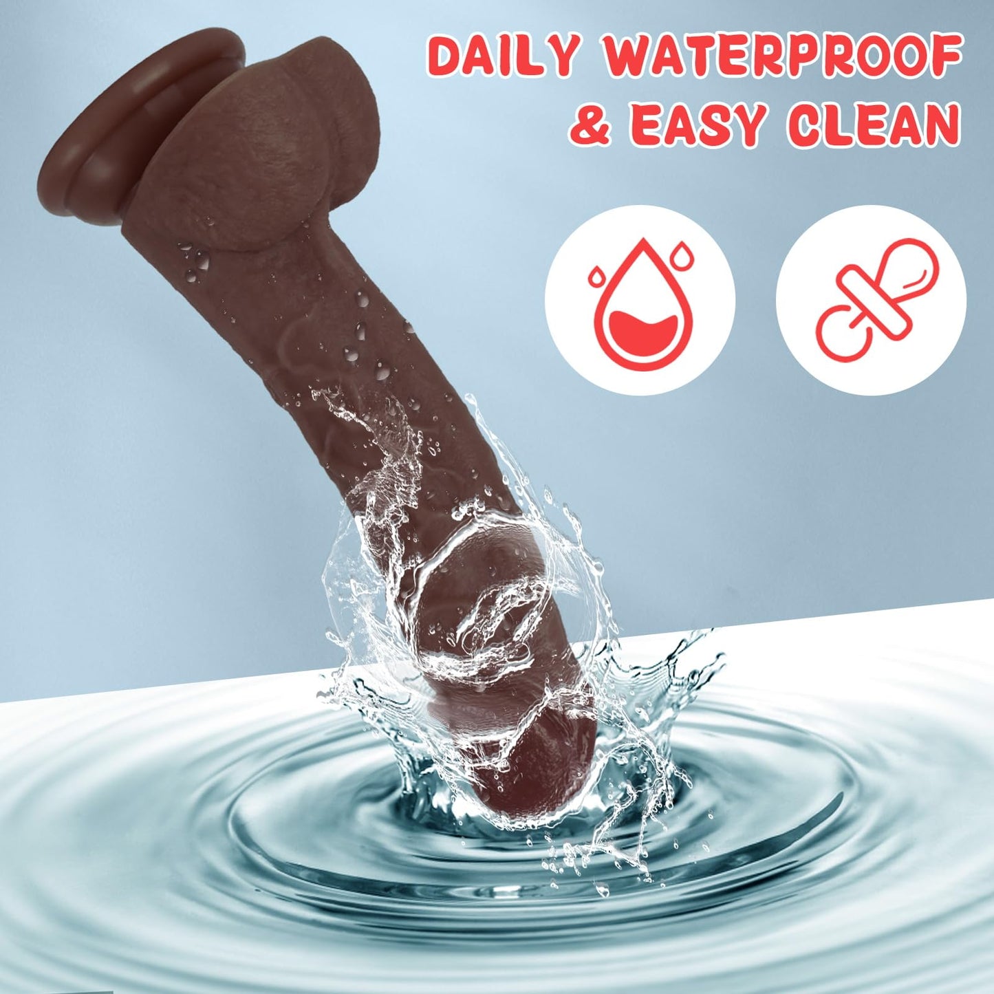Sex Toys Dildo 7.8 Inch Realistic Silicone Dildo, Safety Material for Clitoral Vagina and Anal Stimulation with Strong Suction Cups, Sex Adult Toys for Women and Couple