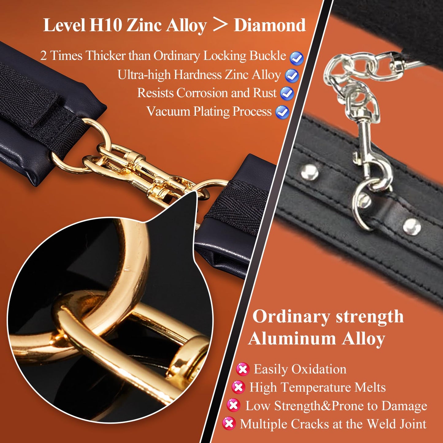 UTIMI Bondage for Sex 11 Pcs BDSM Leather Bondage Sets Restraint Kits for Women and Couples