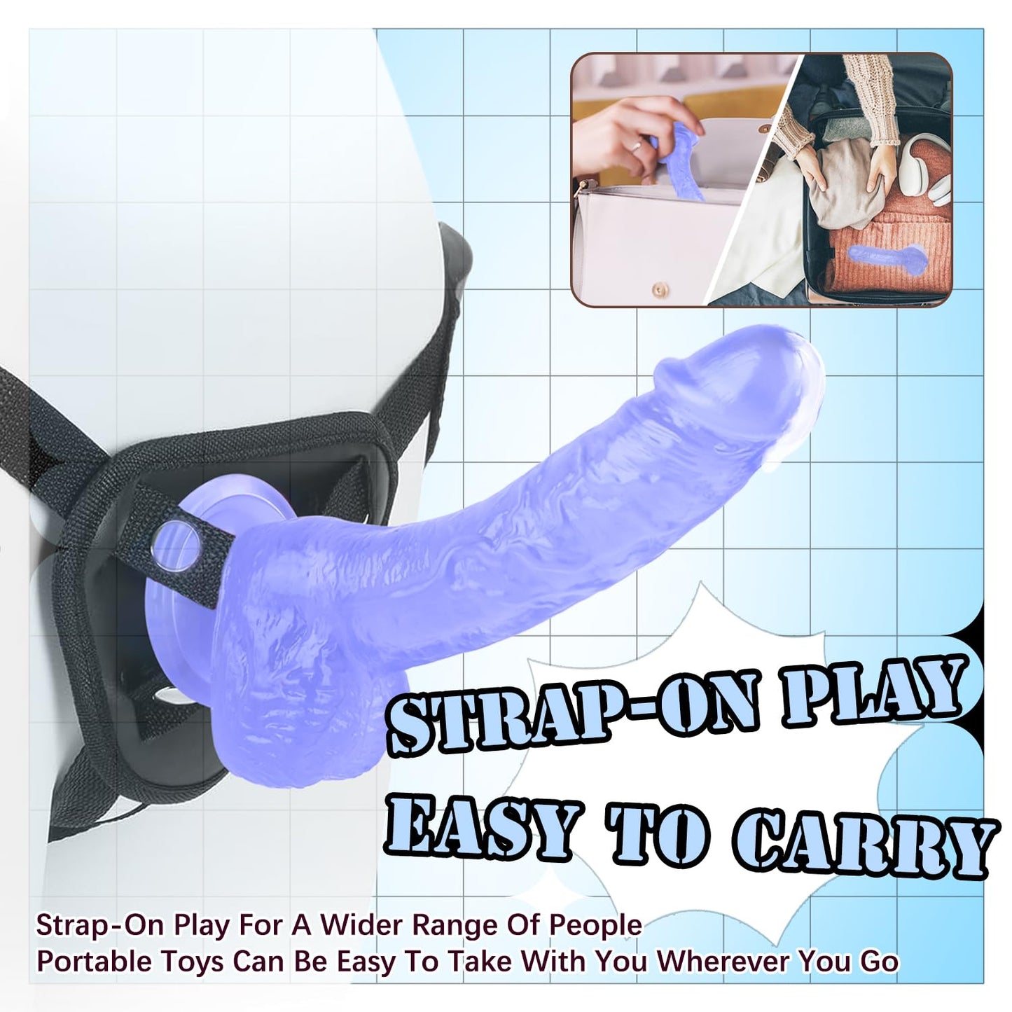 7 Inch Soft Pink Dildo, Realistic Silicone Medium Anal Dildos Stimulation Vaginal G-Spot and Anal, Safe Material Lifelike Men Penis with Strong Suction Cup, Adult Sex Toys for Women/Beginner Sexual