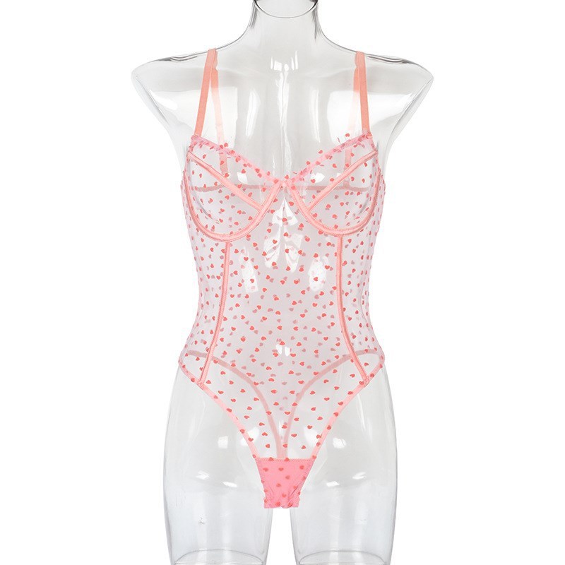 Gypsophila Net Gauze See-through Sexy One-piece Suit