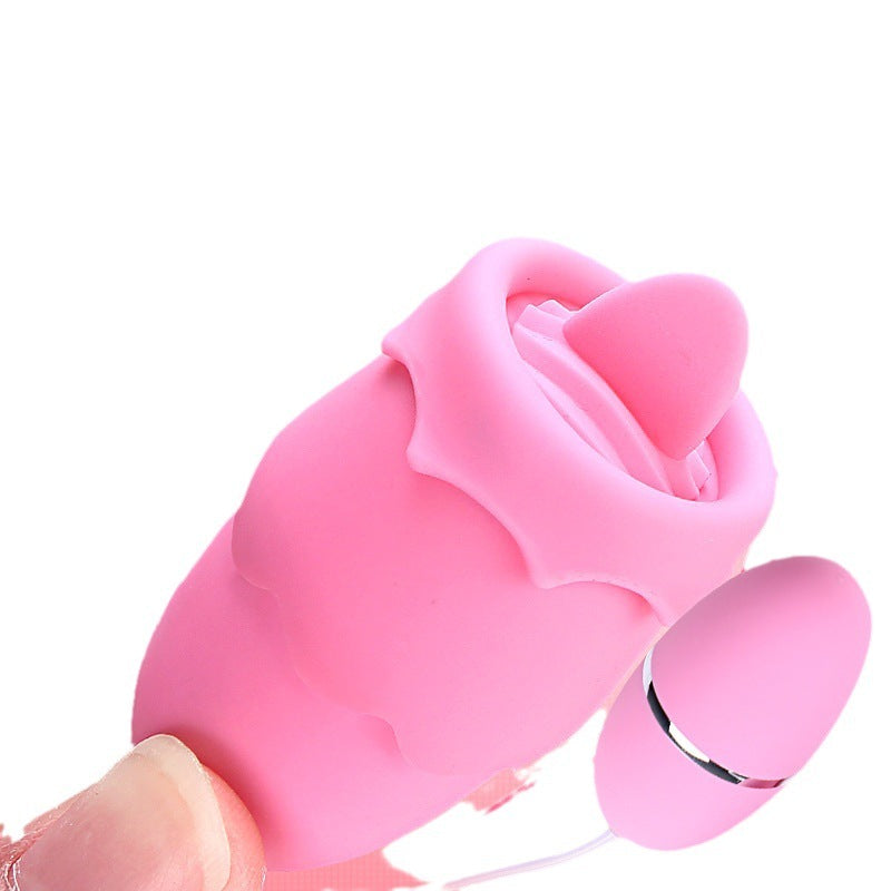 Women's Vibrating Masturbation Egg – Electric Tongue-Licking Pleasure in Pink and Purple