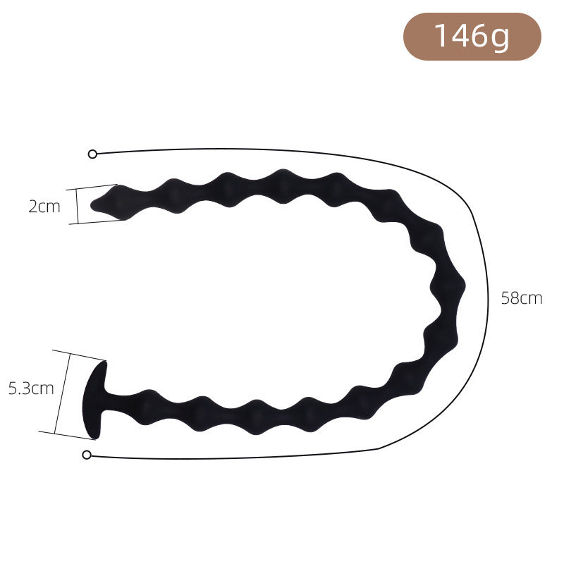 Silicone Long Pull Beads 58CM Soft Device