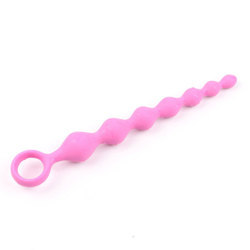 Silicone Butt Plug with Pull Beads – Anal Dilatation Device for Men and Women, Available in 4 Colors
