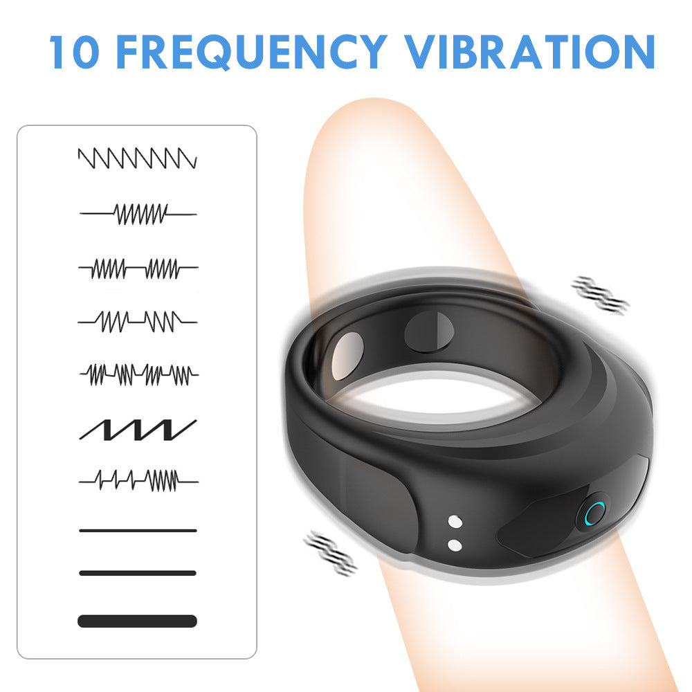 Men's Cock Ring – USB Charging Vibrating Massage Device