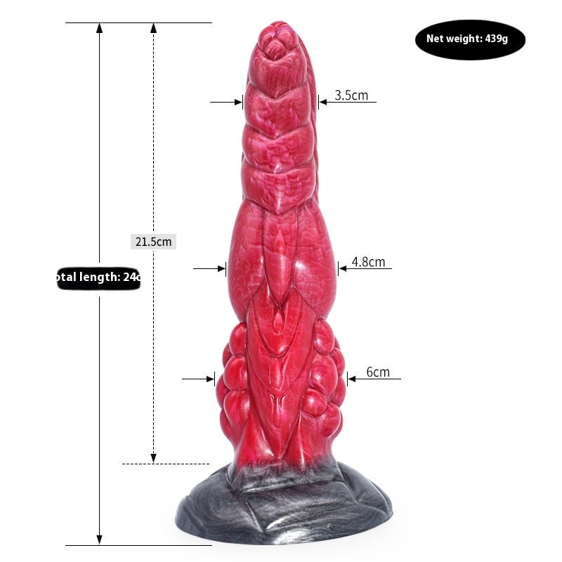 Irregular Colored Dildo & Anal Plug – Animal-Inspired Silicone Masturbator
