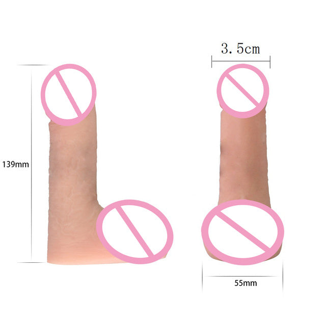 Compact Soft Silicone Women's Masturbation Device - 13.5cm Length, Realistic Feel