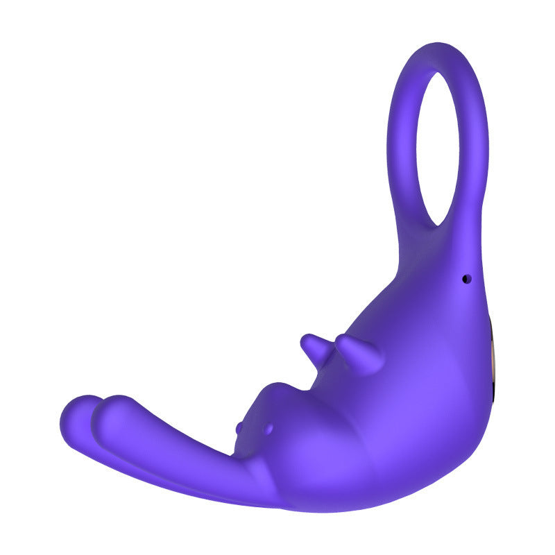 Men's Delay Lock Stem Ring – Electric Silicone Toy for Clitoral Excitement and Stimulation