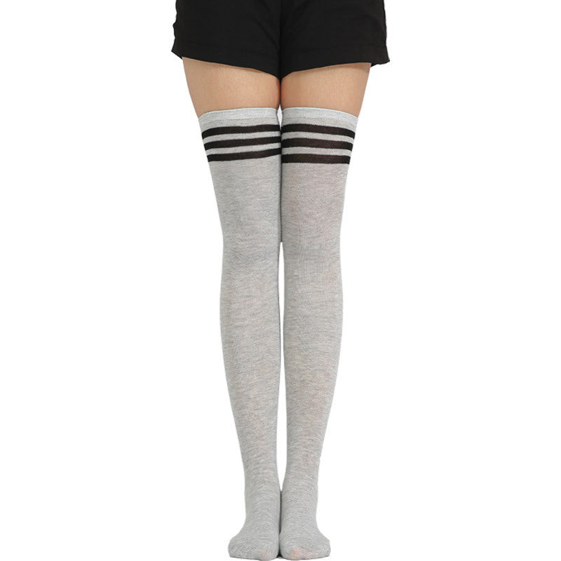 All-Match Women's Dance Pantyhose - Overknee Long Boot Socks with Stripes in Multiple Colors