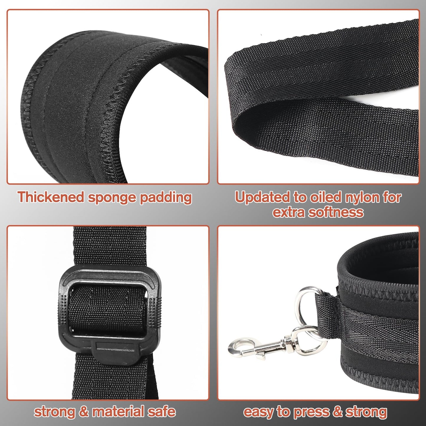 Sex Bondage BDSM Kit, Bed Restraints Set with Handcuffs Neck to Thigh/Ankle, Adjustable Leg Straps&Handcuffs for SM Adult Couples Game Play, Sex Toy for Women Beginner Leg Straps Tie Set Rope