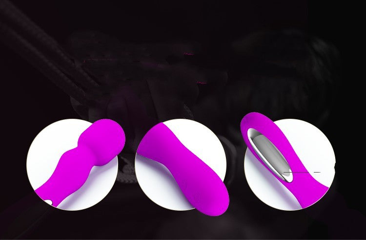 An enticing display of three vibrant purple vibrators, each showcased in a spotlight against a dark, mysterious background. These tantalizing sex toys are designed for those seeking to indulge in unapologetically bold pleasures, offering varied shapes for personalized delight and satisfaction in the shadows of intrigue.