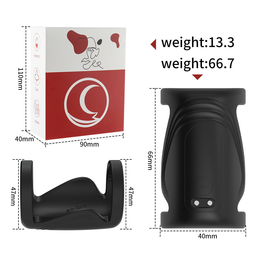 APP Wireless Remote Control Vibration Delay Horseshoe Ring – Silicone Sperm Locking Ring