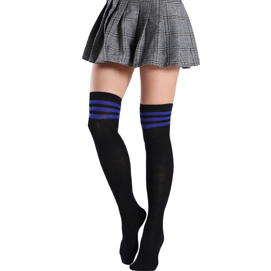 All-Match Women's Dance Pantyhose - Overknee Long Boot Socks with Stripes in Multiple Colors