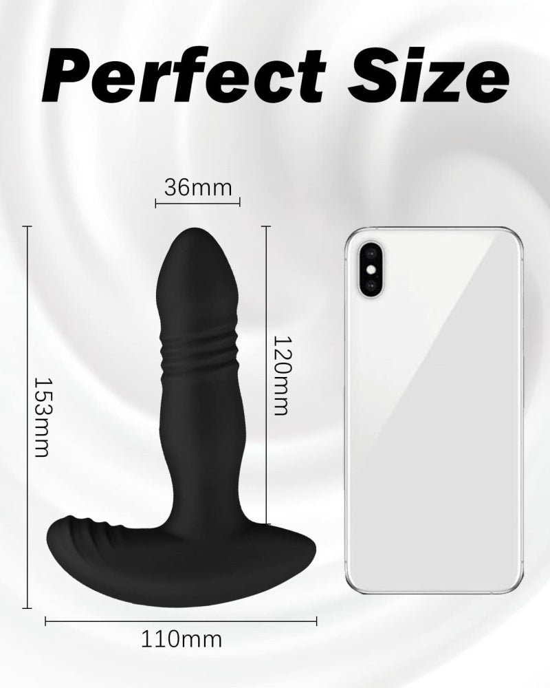 Retractable Vibrating Butt Plug – Silicone Prostate Massager for Men and Women