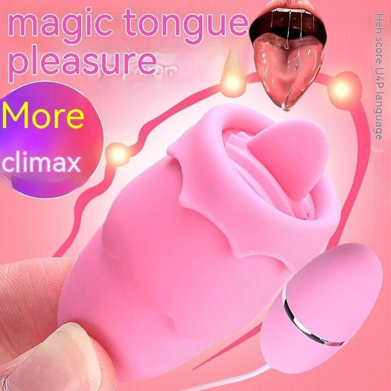 Women's Vibrating Masturbation Egg – Electric Tongue-Licking Pleasure in Pink and Purple