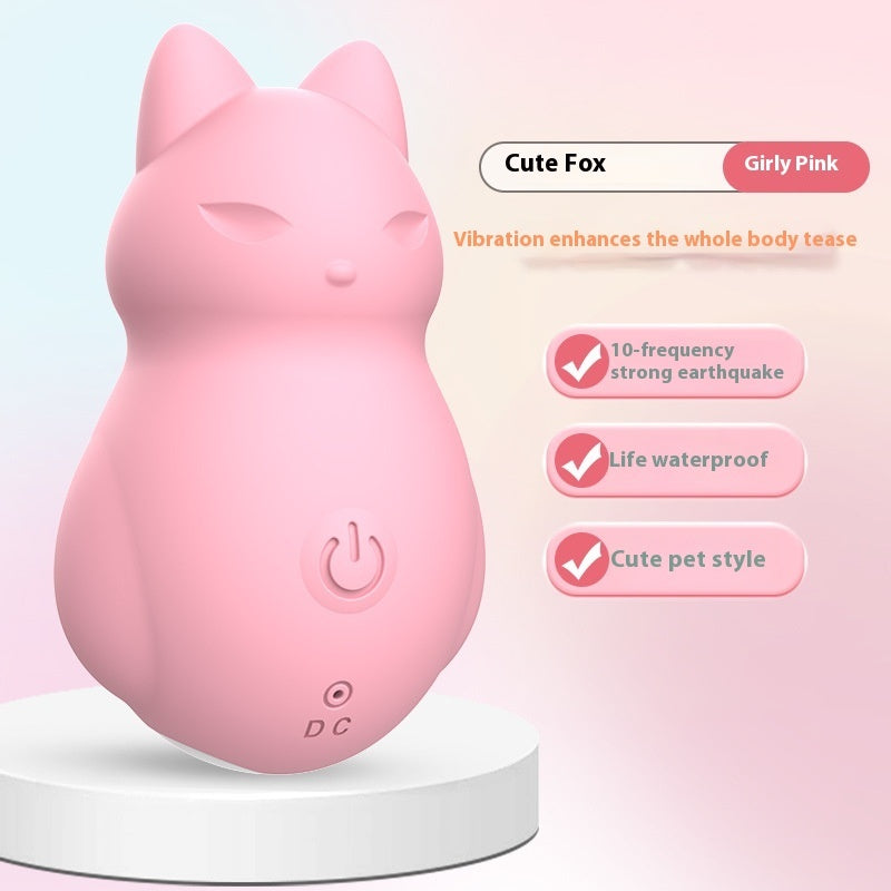Girly pink fox-shaped vibrator featuring 10-frequency strong vibrations, waterproof design, and a cute pet-like aesthetic. This playful and discreet massager offers full-body teasing with its powerful yet gentle design, perfect for adding fun and excitement to intimate moments.