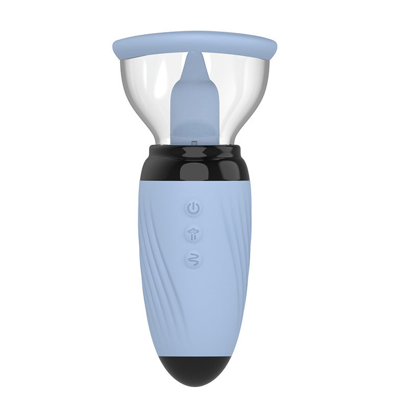 Multi-Frequency Sucking Vibration Breast Massager – Double Tongue Licking Jump Egg