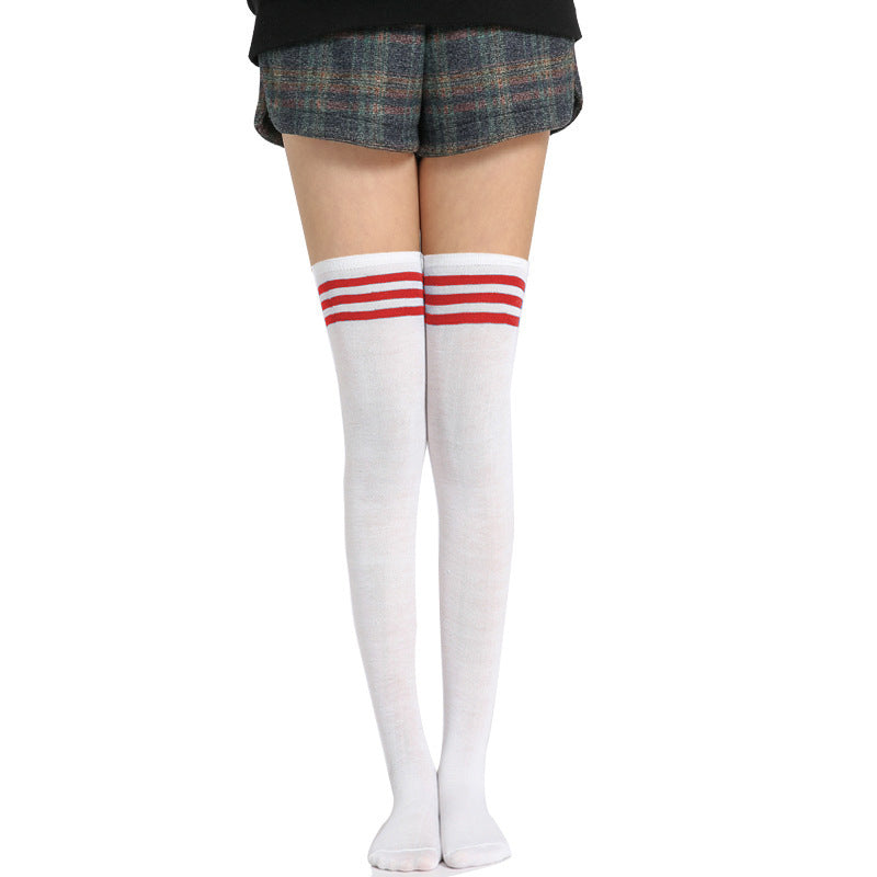 All-Match Women's Dance Pantyhose - Overknee Long Boot Socks with Stripes in Multiple Colors