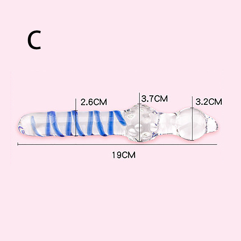 Blue Crystal Glass Rod for Couples – Elegant Adult Toy