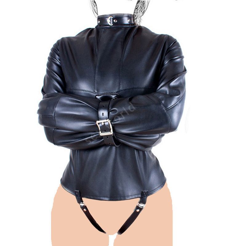 Adjustable Straitjacket Body Harness – Leather BDSM Restraints in Multiple Colors