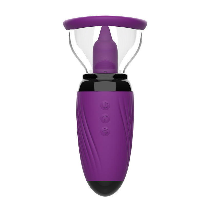 Multi-Frequency Sucking Vibration Breast Massager – Double Tongue Licking Jump Egg