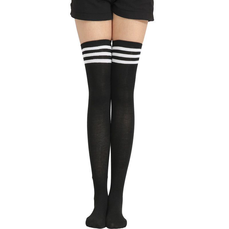All-Match Women's Dance Pantyhose - Overknee Long Boot Socks with Stripes in Multiple Colors