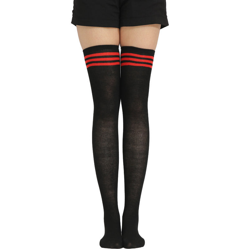 All-Match Women's Dance Pantyhose - Overknee Long Boot Socks with Stripes in Multiple Colors