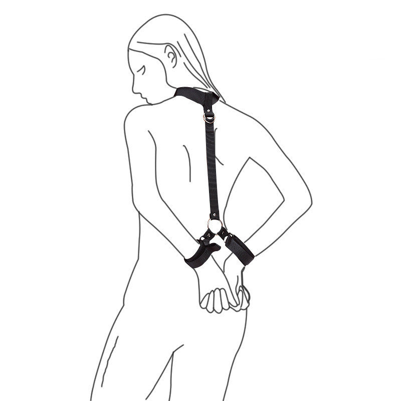Anti-Back Handcuffs with Cervical Collar – Webbing Restraint for Couples