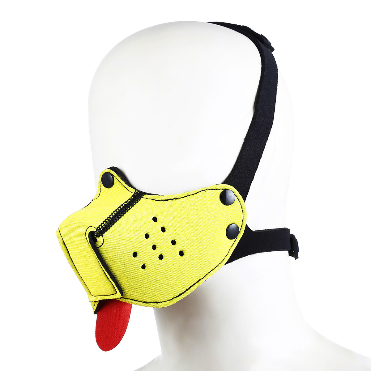 Puppy Play Hood with Detachable Muzzle – BDSM Dog Headgear for Roleplay & Bondage