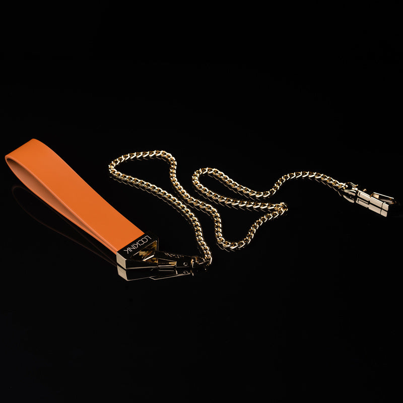 "Rustic Command" Cowhide Traction Set – Collar and Chain Combo in Brown and Black