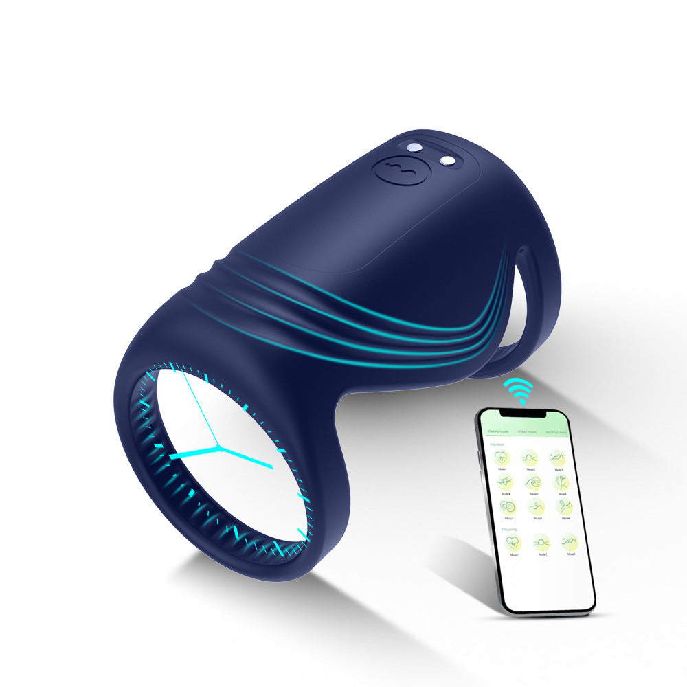 APP Wireless Remote Control Vibration Delay Horseshoe Ring – Silicone Sperm Locking Ring