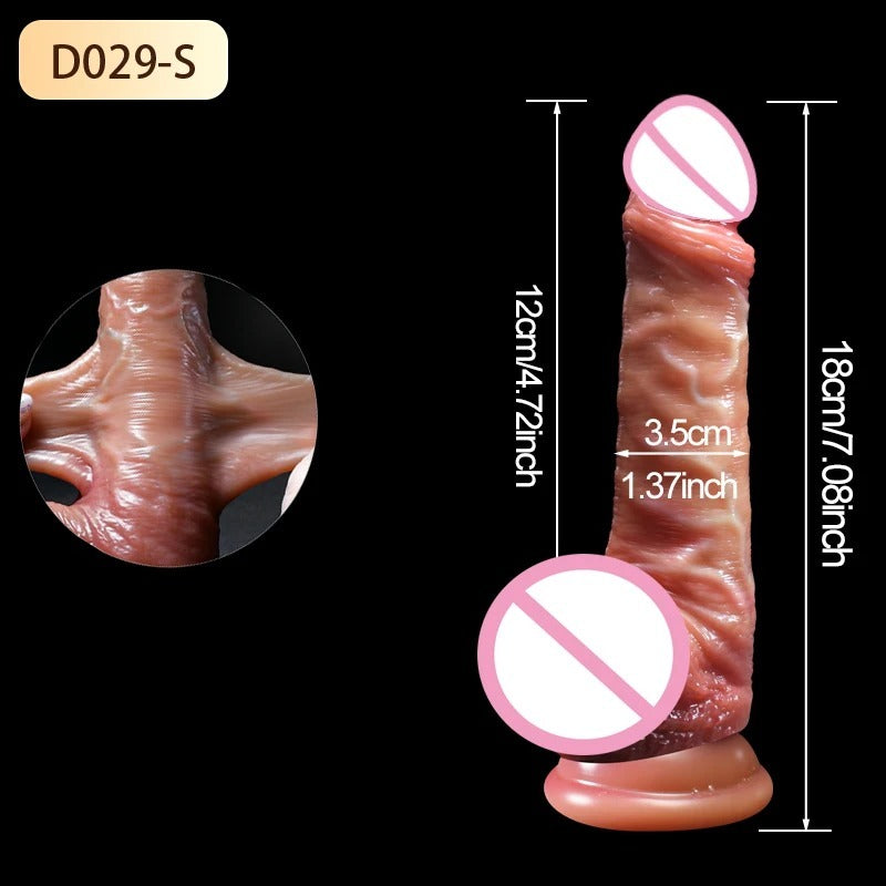 Women's Silicone Soft Manual Masturbation Device - Liquid Silicone, Multiple Styles and Sizes
