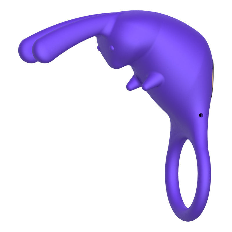 Men's Delay Lock Stem Ring – Electric Silicone Toy for Clitoral Excitement and Stimulation