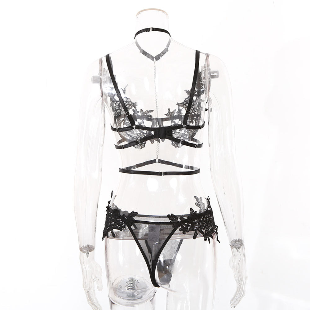 Punk Style Metal Chain Passion Outfit – Edgy Lingerie Set for Women