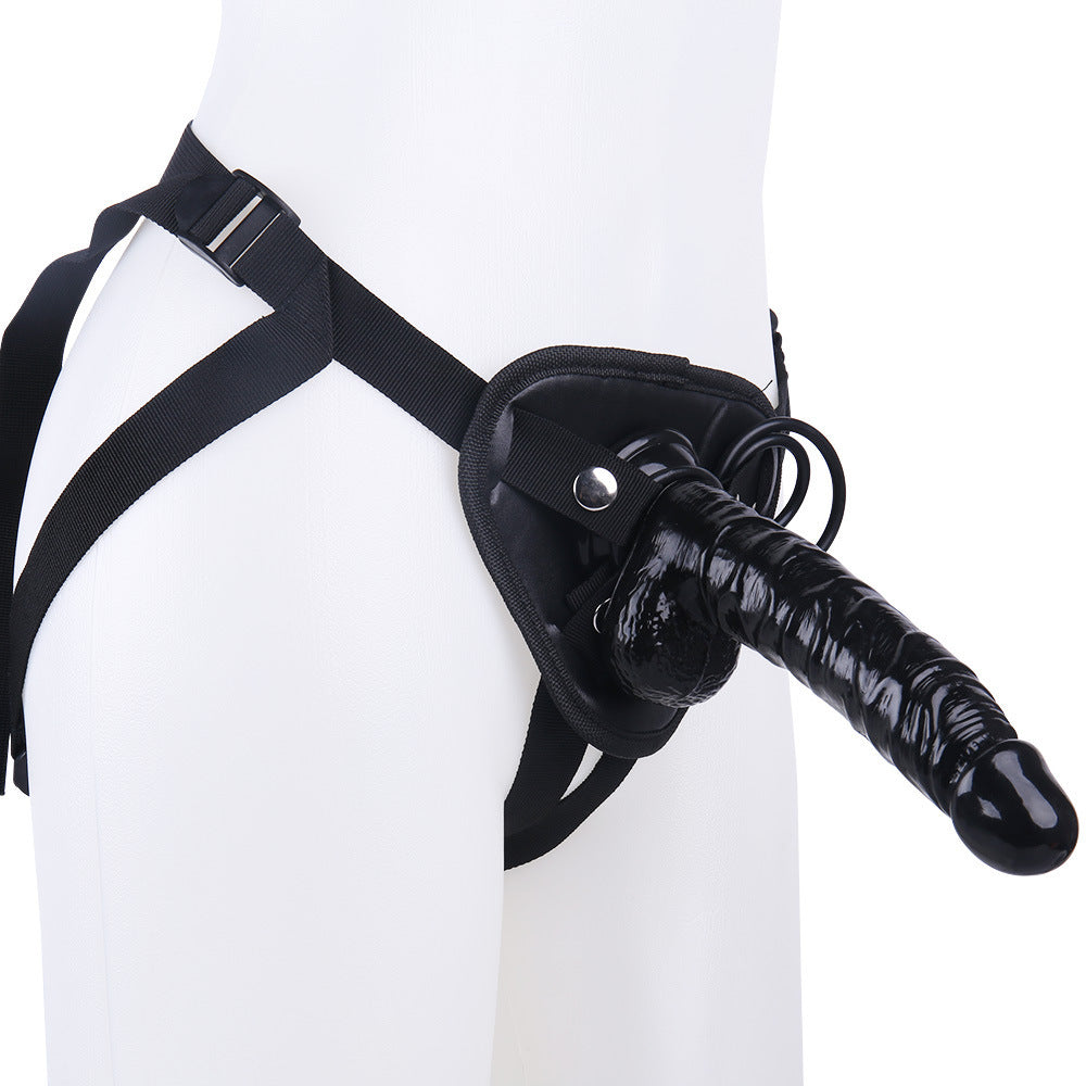 Big Swing Simulation Toy Set – Wearable Leather Pants with Realistic PVC Penis for Women