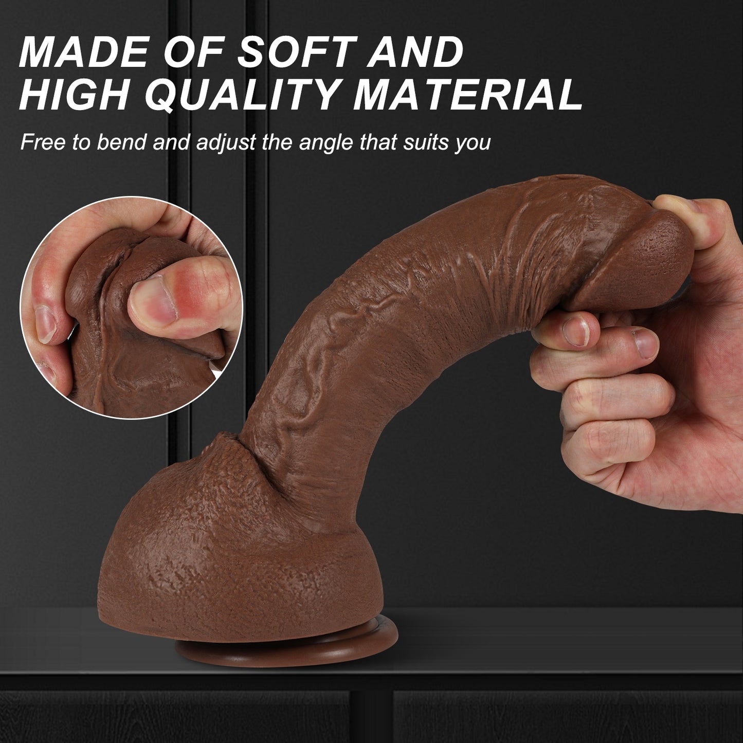 Deluxe Lifesize Vibrator Dildo - Flexible, Waterproof, Realistic Sensation | Sex Toys & Lingerie