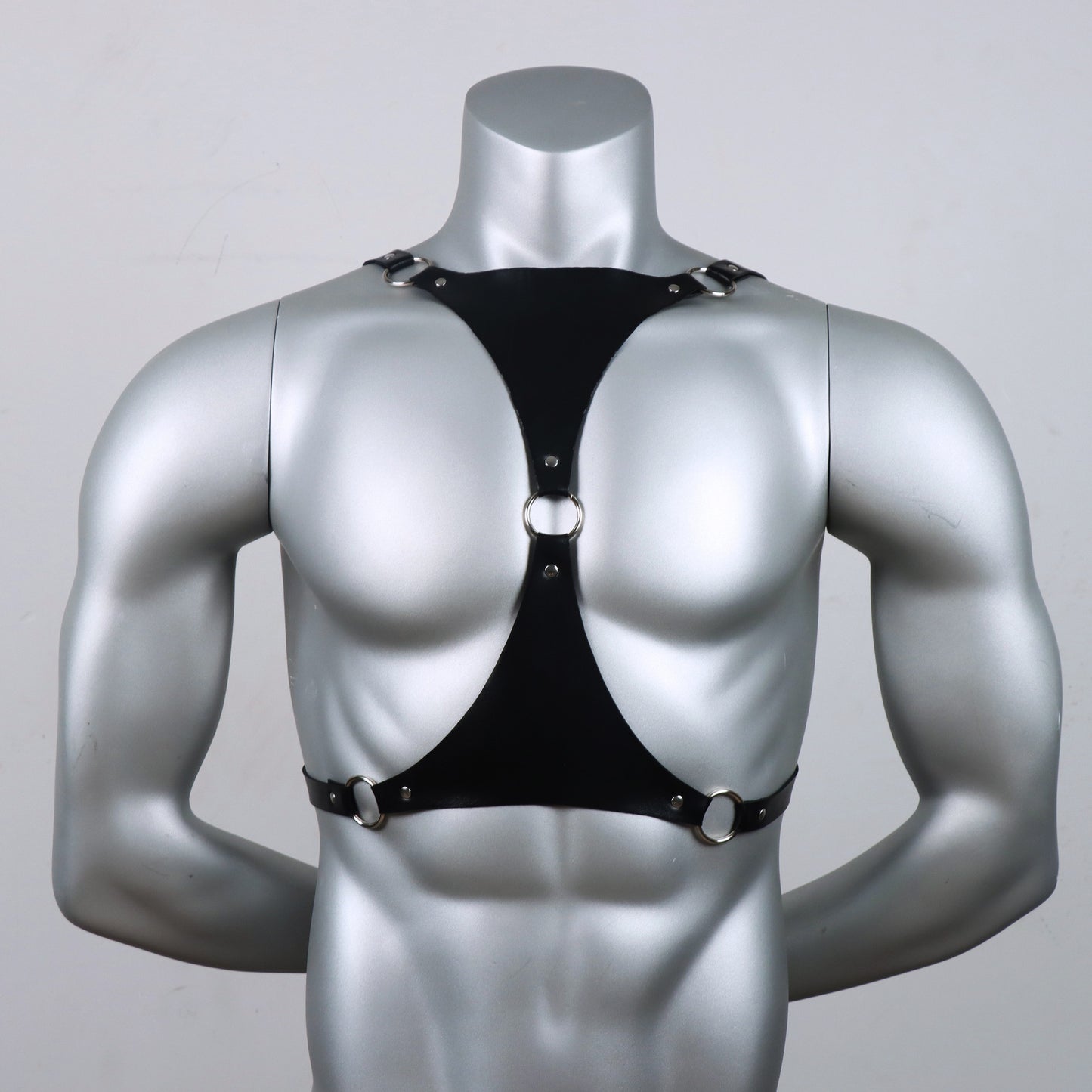 Men's PU Leather Bondage Uniform – Nightclub Style SM Underwear for Discipline Play