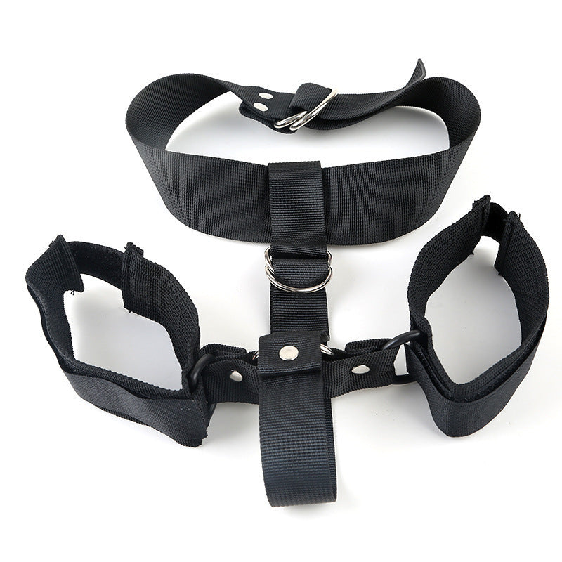 Anti-Back Handcuffs with Cervical Collar – Webbing Restraint for Couples