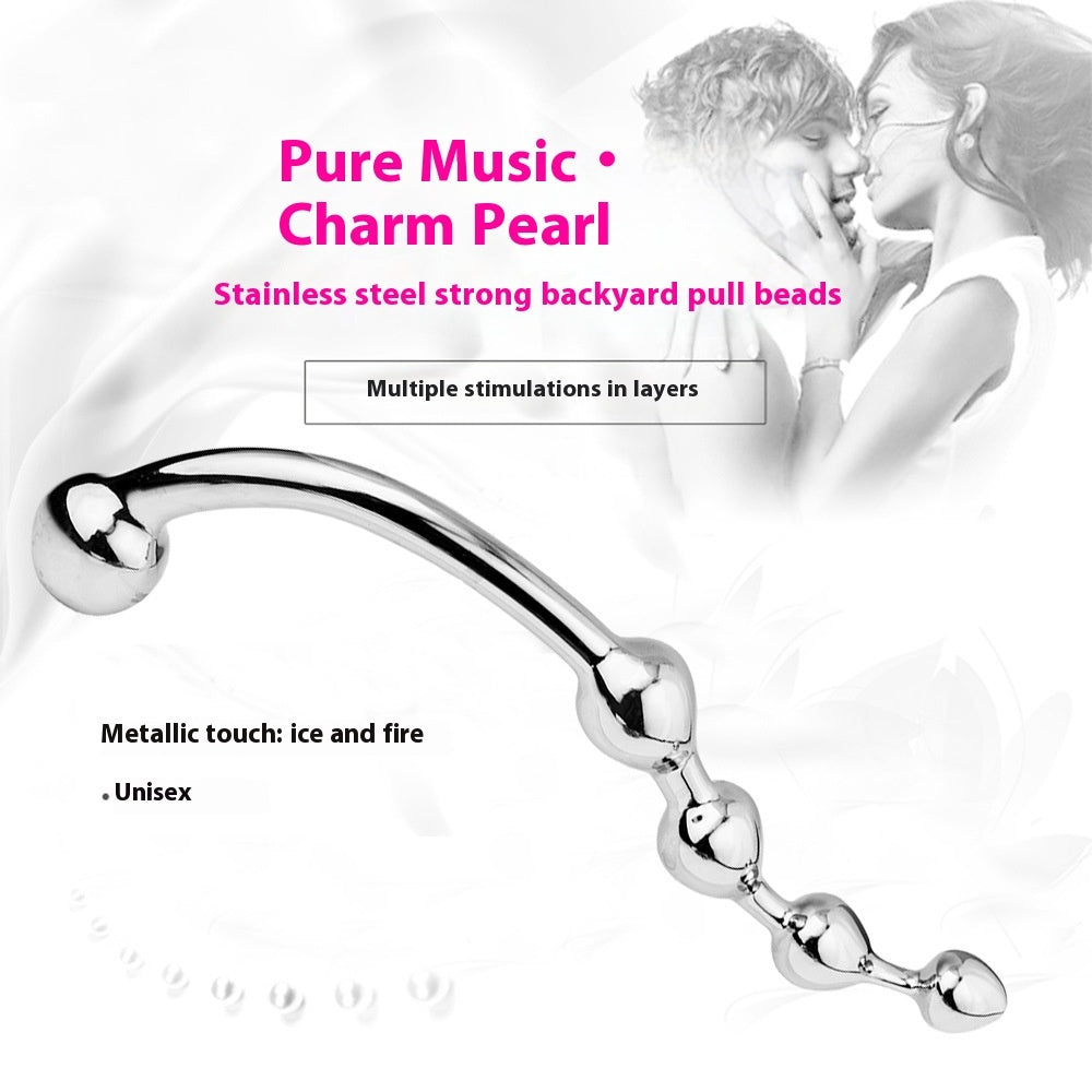 4-Piece Metal Pull Bead Anal Plug – Silver & Gold Options