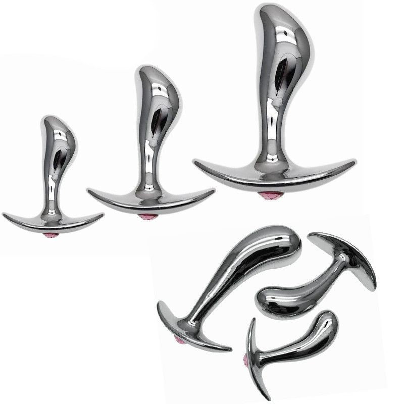 Premium Metal Anal Plug and G-Spot Dildo - Multi-Size Butt Masturbator