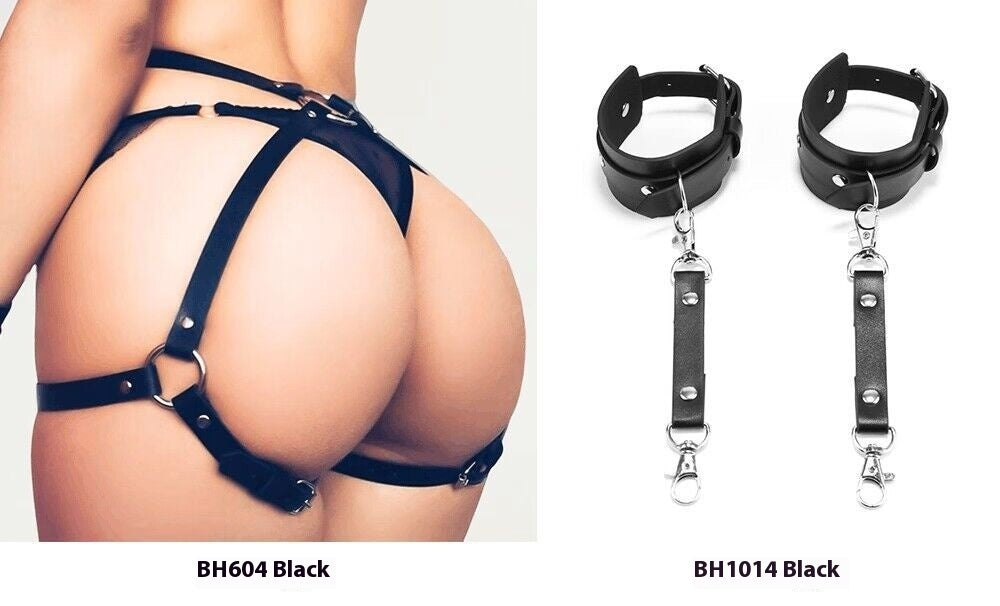 Female Handcuffs Suit with Waist Belt – Bondage Set in Multiple Colors