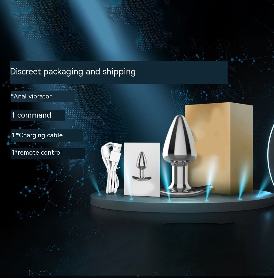 Metal Butt Plug Vibrator – Electric Aluminum Anal Plug with Remote Control