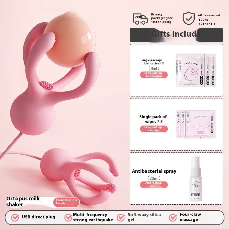 Couples Pleasure and Punishment Kit – Octopus Nipple Clamps and Vibrator Set