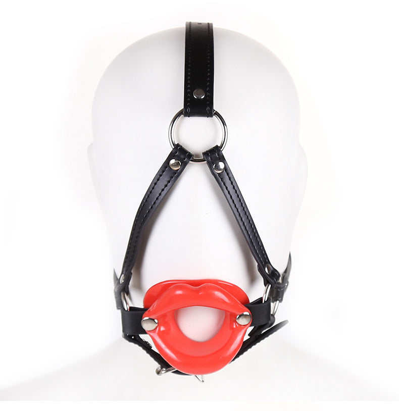 Bondage Leather Mouth Opener – Adjustable Sex Toy with Nails for Adults