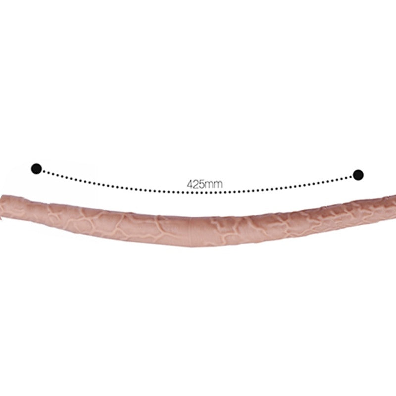 Liquid Silicone Double-Headed Dragon Toy - Multiple Sizes and Flesh Color Options