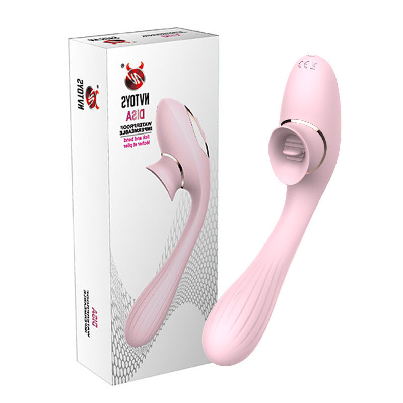 Curved Tongue-Licking Vibrator for Women – 10 Vibration & Licking Modes, Rechargeable