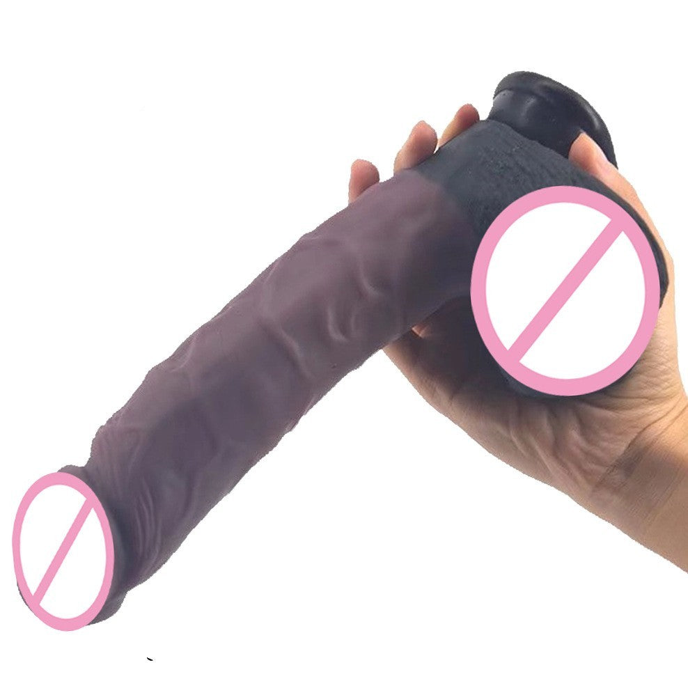 Simple and Creative Silicone Simulation Toy - 23cm, Black Stallion and Pink Colors