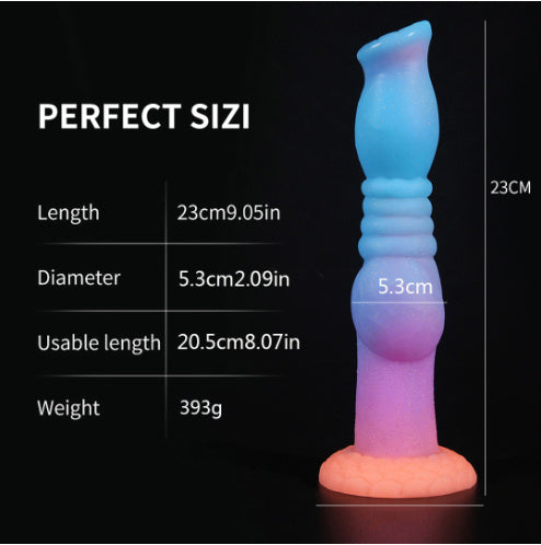 Luminous Mixed Color Liquid Silicone Butt Plug - Special-Shaped, Suitable for Men and Women
