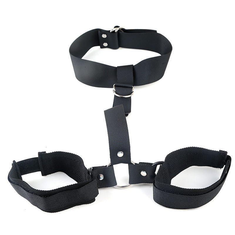 Anti-Back Handcuffs with Cervical Collar – Webbing Restraint for Couples
