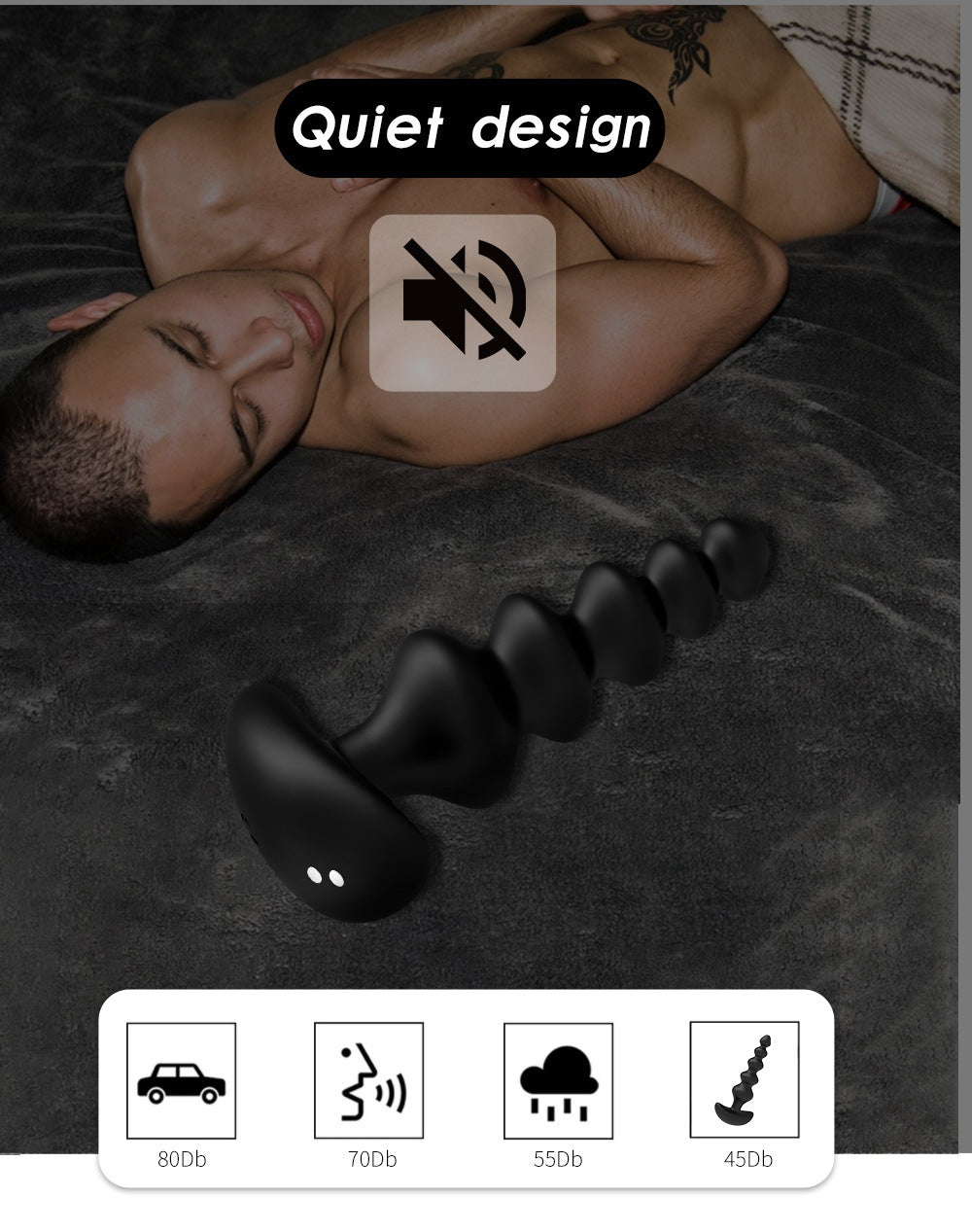 Remote Control Rechargeable Prostate Massager – Black ABS Silicone with USB Charging